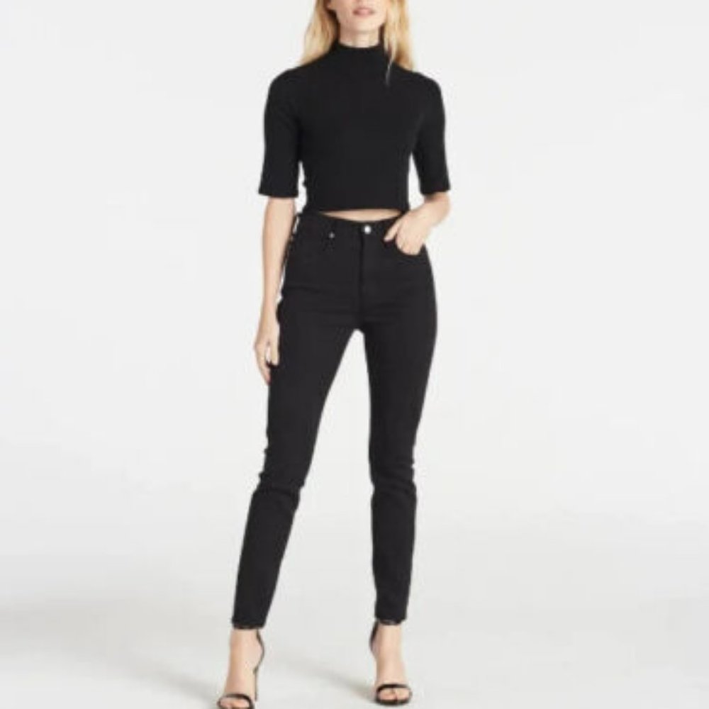 CQY Palme High Rise Black Jeans Size 27